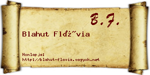 Blahut Flávia névjegykártya